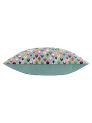 Paoletti 40 x 60cm Lexington Diamond Velvet Jacquard Polyester Filled Cushion - صورة 3 من 4
