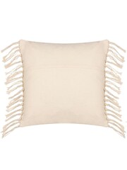 Yard Natural Beige Nimble Knitted Feather Filled 100% Cotton Cushion - Image 4 of 7