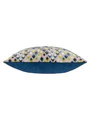 Paoletti 40 x 60cm Lexington Diamond Velvet Jacquard Polyester Filled Cushion - صورة 3 من 5