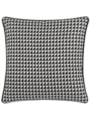 Furn Black Marttel Geometric Jacquard Feather Filled Cushion - Image 3 of 6