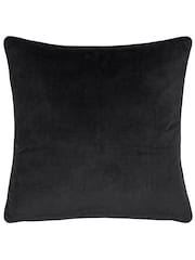 Furn Black Marttel Geometric Jacquard Feather Filled Cushion - Image 5 of 6