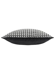 Furn Black Marttel Geometric Jacquard Feather Filled Cushion - Image 6 of 6