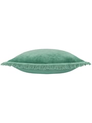 Furn 45 x 45cm Gracie 100% Cotton Velvet Fringed Polyester Filled Cushion - Изображение 4 из 5