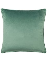 Paoletti Green Stratus Jacquard Feather Filled Cushion - Image 3 of 6