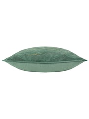 Paoletti Green Stratus Jacquard Feather Filled Cushion - Image 4 of 6