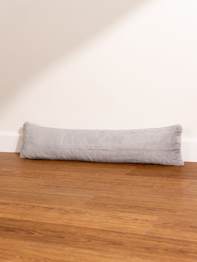 Paoletti Grey Empress Faux Fur Draught Excluder - Image 1 of 3 Paoletti Grey Empress Faux Fur Draught Excluder - Image 1 of 3