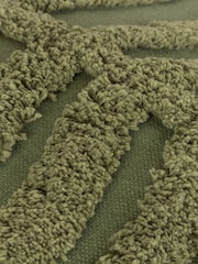 Furn Forest Green 45 x 45cm Dakota 100% Cotton Tufted Polyester Filled Cushion - Image 5 of 6