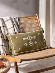 Almofada Yard Folis Bordada de Poliéster Preenchida com 100% Cushion - Imagem 1 de 7