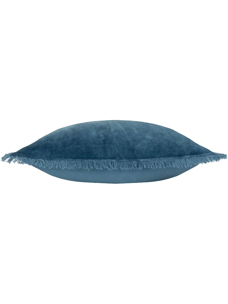 Furn 45 x 45cm Gracie 100% Cotton Velvet Fringed Feather Filled Cushion - Изображение 5 из 5