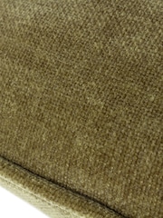 Yard Olive Green 50 x 50cm Heavy Chenille Velvet Piped Polyester Filled Cushion - Image 4 of 5