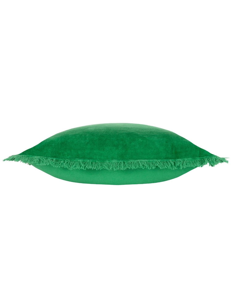 Furn 45 x 45cm Gracie 100% Cotton Velvet Fringed Polyester Filled Cushion - صورة 4 من 4