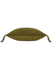 Yard Khaki Green Nimble Knitted Feather Filled 100% Cotton Cushion - Image 5 of 7