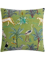 Wylder Green Wilds Tropical 100% Cotton Polyester Filled Cushion - Image 3 of 6