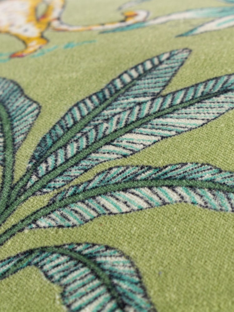 Wylder Green Wilds Tropical 100% Cotton Polyester Filled Cushion - Image 6 of 6