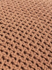 Yard Baked Earth Pink Nimble Knitted Feather Filled Cushion - Image 6 of 7
