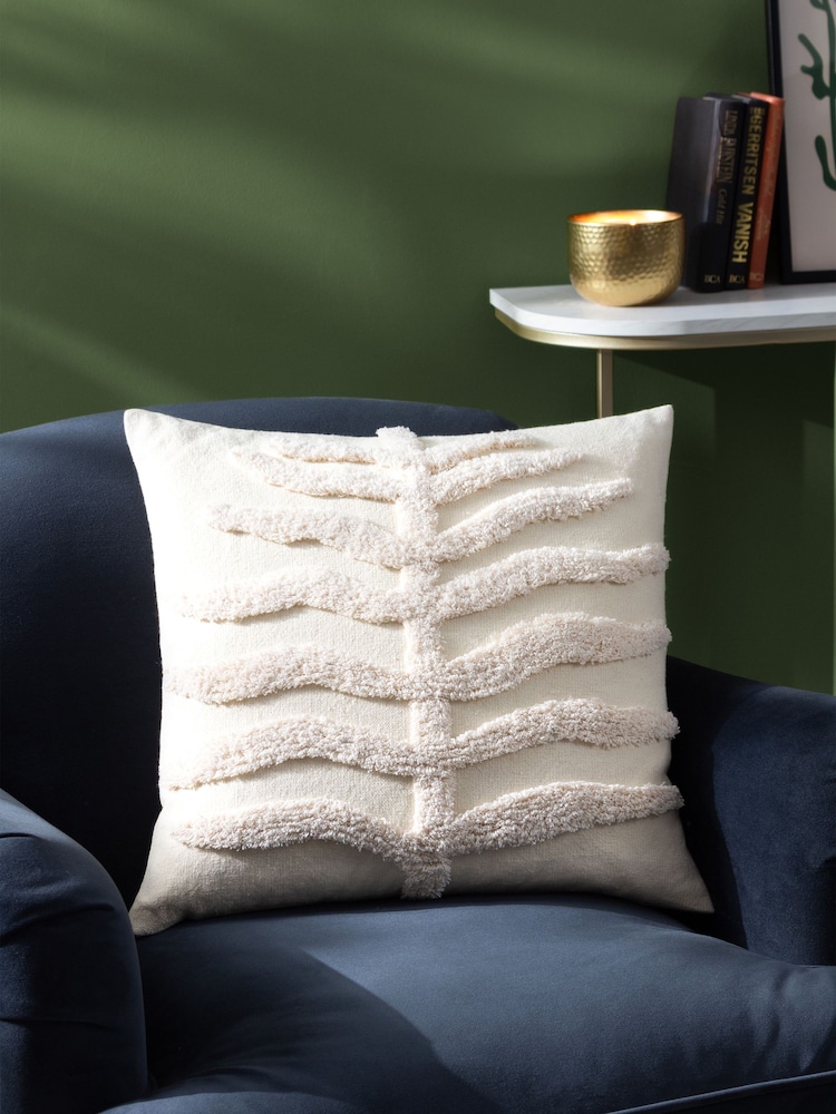 Furn 45 x 45cm Dakota Getuftetes Kissen mit Federfüllung aus 100% Baumwolle - Bild 1 von 5