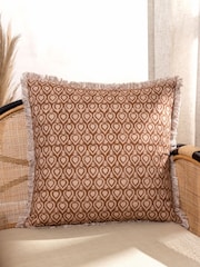 Yard Georgi Fringed Feather Filled 100% Cotton Cushion - Изображение 1 из 6