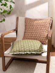 Yard Georgi Fringed Feather Filled 100% Cotton Cushion - Изображение 5 из 6