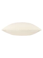 Yard Ecru Cream Hush Cotton Linear Polyester Filled 100% Cotton Cushion - Image 4 of 7