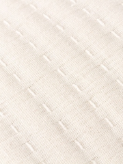 Yard Ecru Cream Hush Cotton Linear Polyester Filled 100% Cotton Cushion - Image 5 of 7
