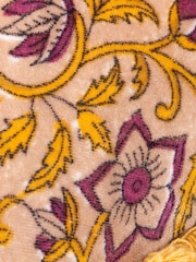 Paoletti Pink Filagree Floral 100% Cotton Velvet Feather Filled Cushion - Image 4 of 5