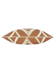 Wylder Rust Orange Cape Ikat Feather Filled Cushion - Image 2 of 3
