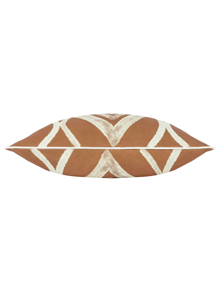 Wylder Rust Orange Cape Ikat Feather Filled Cushion - Image 2 of 3