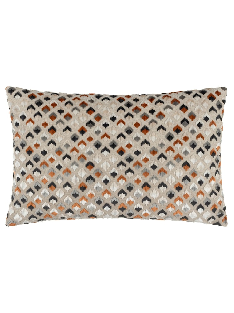 Paoletti 40 x 60cm Lexington Diamond Velvet Jacquard Polyester Filled Cushion - صورة 1 من 5 Paoletti 40 x 60cm Lexington Diamond Velvet Jacquard Polyester Filled Cushion - صورة 1 من 5