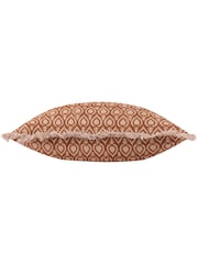 Yard Pecan Brown Georgi Fringed Polyester Filled 100% Cotton Cushion - Image 4 of 6
