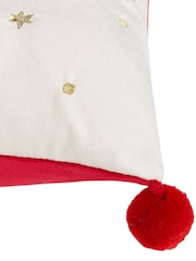 Furn Cream Deck The Halls Tree Embroidered  Polyester Filled Cushion - Image 7 of 7