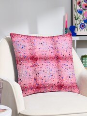 heya home Connie Check Jacquard Filled Cushion - Imaginea 11 din 11