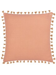 Paoletti Blue Marisa Floral 100% Cotton Velvet Feather Filled Cushion - Image 3 of 7