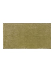 Yard Moss Green Jaye Velvet Fringed Filled 100% Cotton Bedspread - Image 3 of 6
