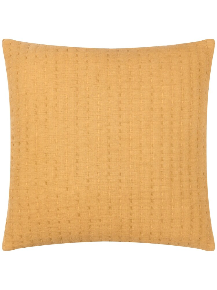 Yard Honey Yellow Hush Cotton Linear Feather Filled 100% Cotton Cushion - Image 2 of 7
