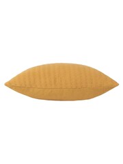Yard Honey Yellow Hush Cotton Linear Feather Filled 100% Cotton Cushion - Image 4 of 7