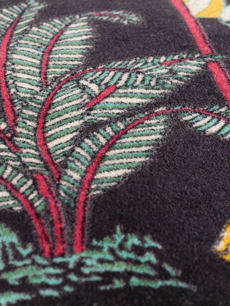 Wylder Black Wilds Tropical 100% Cotton Feather Filled Cushion - Image 6 of 6