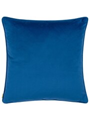 Furn Red Amanita Velvet Piped Feather Filled Cushion - Image 4 of 6
