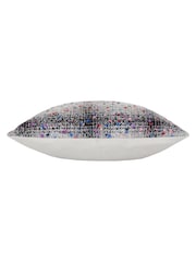 heya home Grey Connie Check Jacquard Feather Filled Cushion - Image 5 of 7