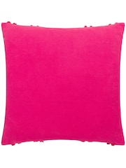 Heya Home Pink Archie Tufted Feather Filled Cushion - Image 4 of 7