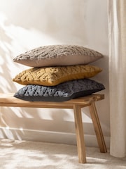 Yard Honey Yellow Calvay Chunky Textured Polyester Filled Cushion - Image 2 of 7