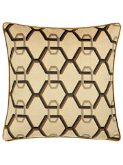 Furn Black Avalon Velvet Piped Polyester Filled Cushion - Image 4 of 6