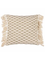 Yard Olive Green Saku Blossom Fringed Polyester Filled 100% Cotton Cushion - Image 3 of 7