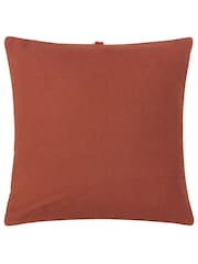 Furn Red 100% Cotton Dakota Tufted Feather Filled Cushion - Image 4 of 7