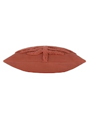 Furn Red 100% Cotton Dakota Tufted Feather Filled Cushion - Image 5 of 7