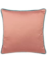Paoletti Green Carnaby Chain Geometric Satin Feather Filled Cushion - Image 3 of 5