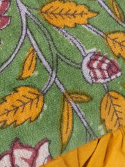 Paoletti Green Howsden Floral 100% Cotton Velvet Feather Filled Cushion - Image 5 of 6