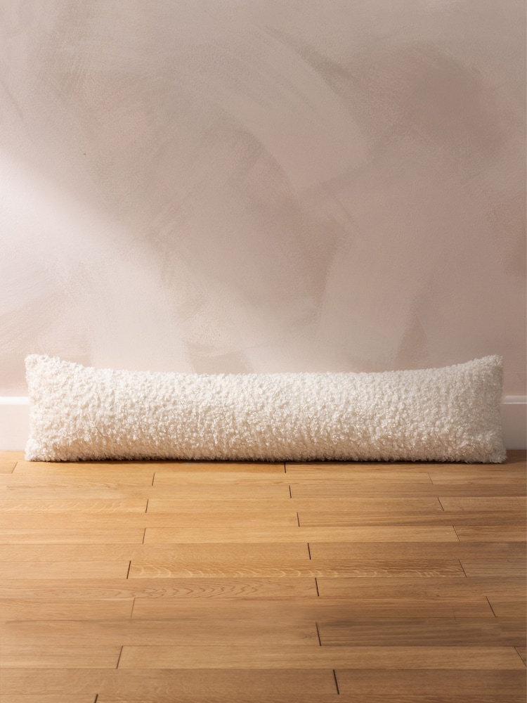 Yard Ecru Cream Cabu Boucle Shearling Draught Excluder - Image 1 of 3