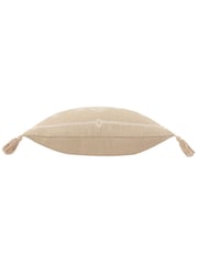 Yard Stone Beige Folis Embroidered Polyester Filled 100% Cotton Cushion - Image 5 of 7