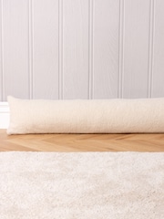 Furn Cream Malham Reversible Boucle Fleece Draught Excluder - Image 1 of 3