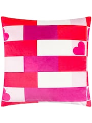 heya home Pink Biglove Velvet Feather Filled Cushion - Image 3 of 6